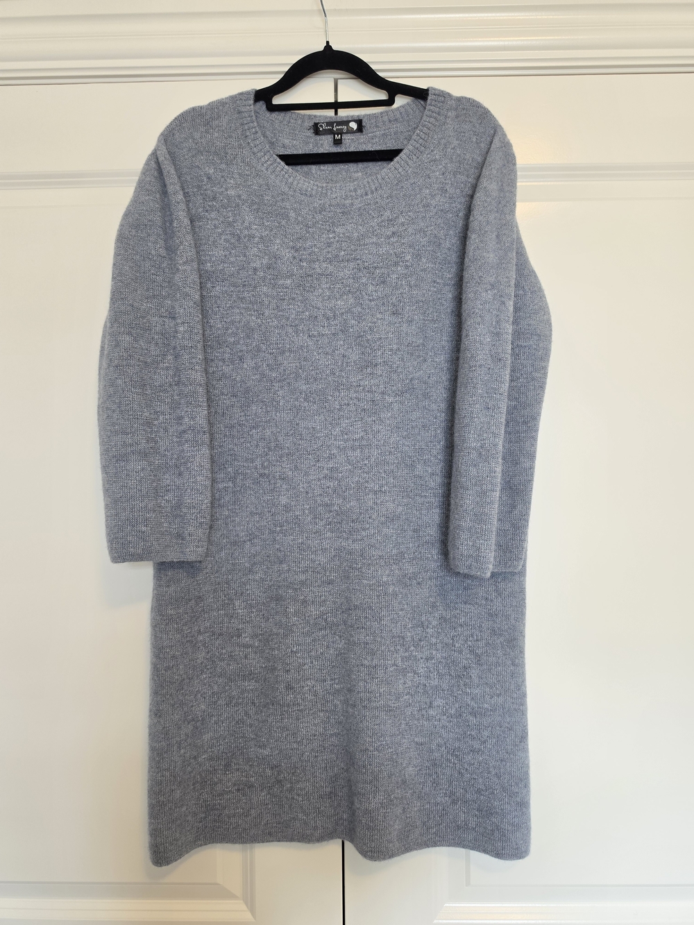 100% BABY ALPACA MINIMALIST SWEATER DRESS MADE IN PERU M NWOT